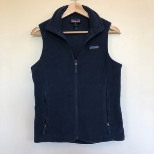 navy patagonia synchilla fleece vest
